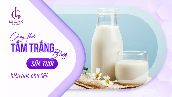 cách làm trắng da với sữa không đường