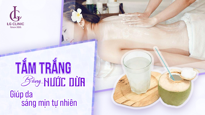 Tắm trắng bằng nước dừa