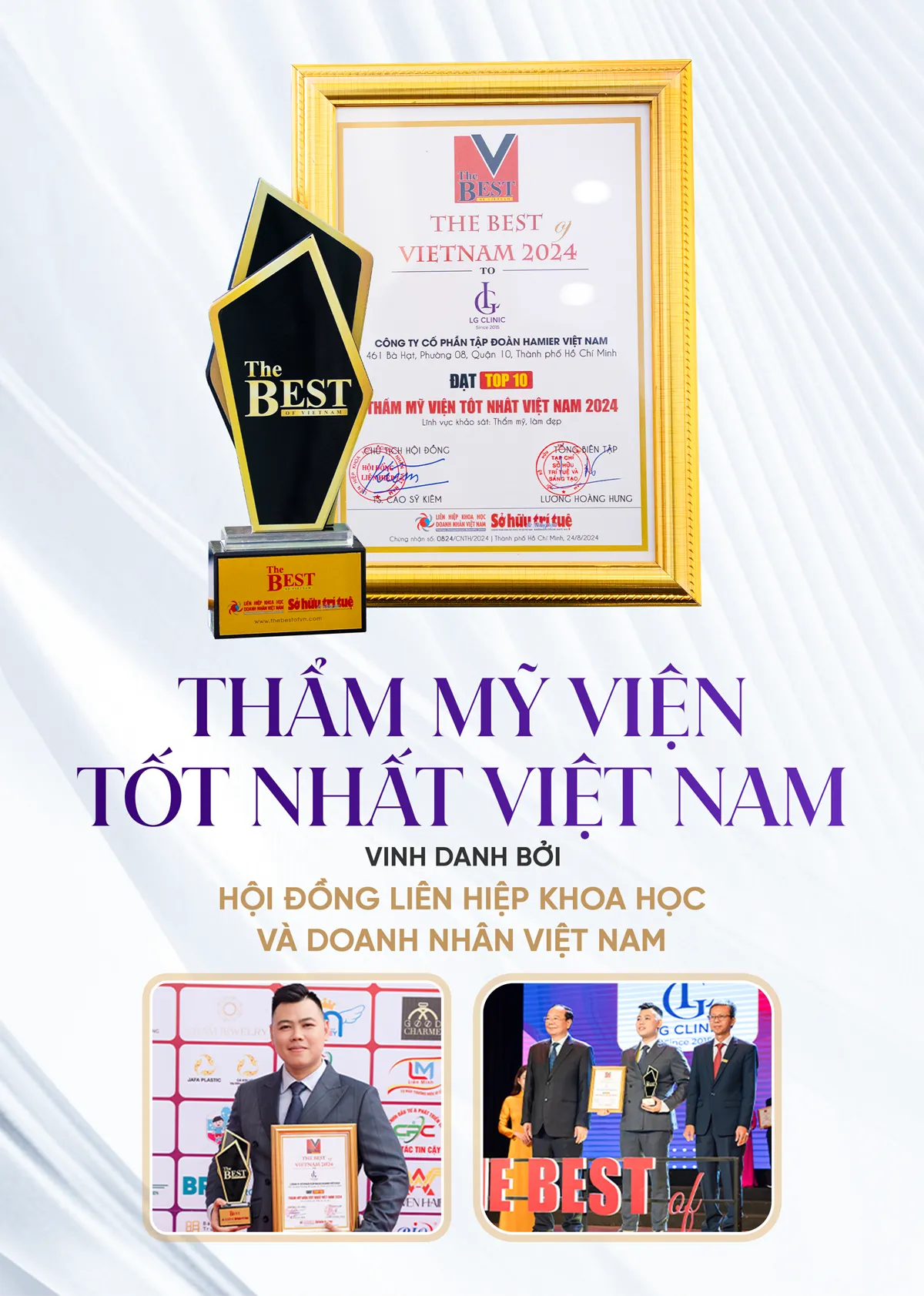 Giải thưởng thẩm mỹ viện tốt nhất Việt Nam MB