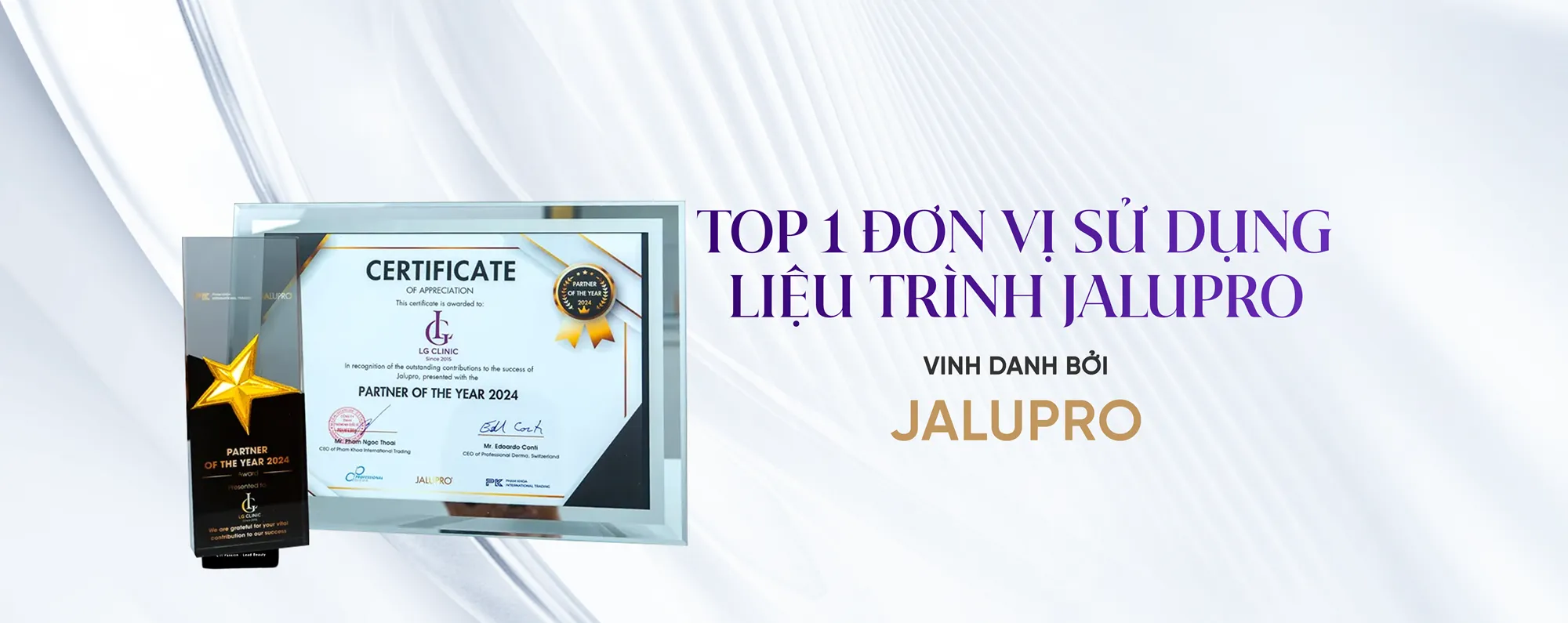 Giải thưởng top 1 đơn vị sử dụng Jalupro