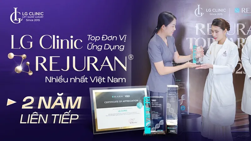 lg clinic nhan giai thuong top don vi ung dung rejuran nhieu nhat viet nam 2 nam lien tiep