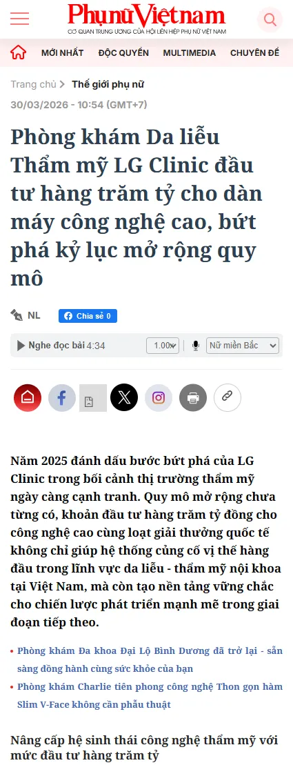 phunuvietnam vn phong kham da lieu tham my lg clinic